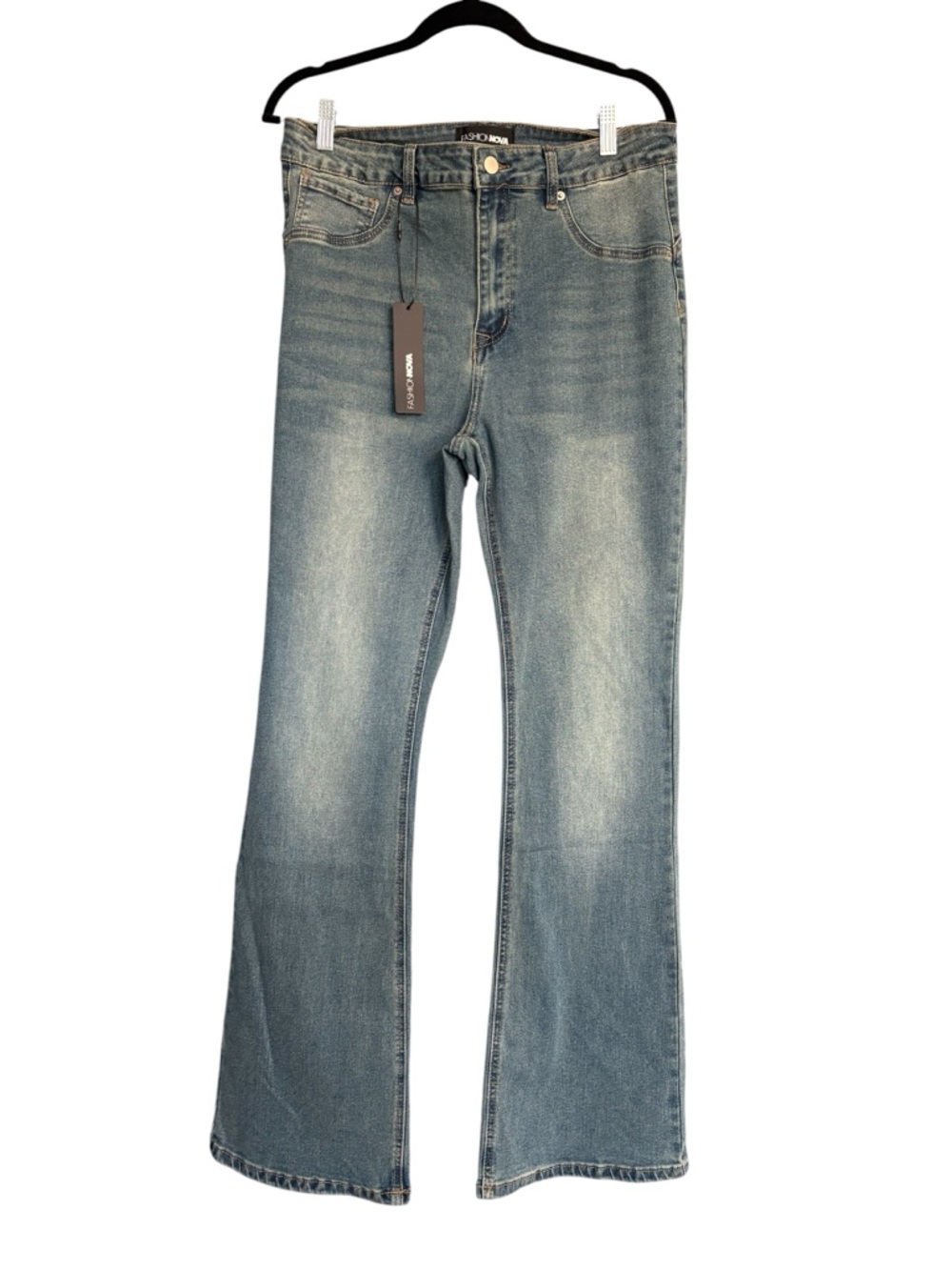 Fashion Nova Tucson Booty Lifting Bootcut Jeans Dark Wash Size 15 High Rise NWT